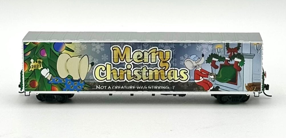 Micro Trains MTL N Scale 102 00 280 Micro Mouse 2023 Christmas 60' HC Box Car