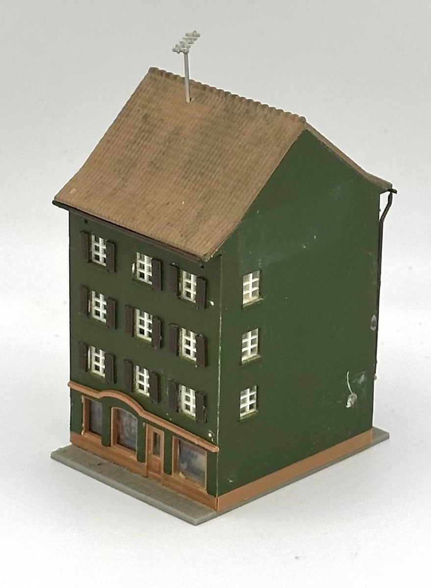 Kibri Z Scale 4-Story German Style House Fully Assembled Lighted