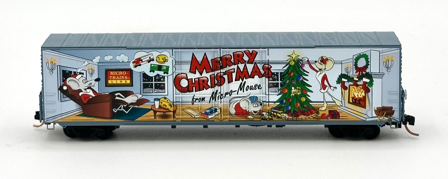 Micro Trains MTL N Scale 102 00 120 Micro Mouse 2016 Christmas 60'HC Box Car