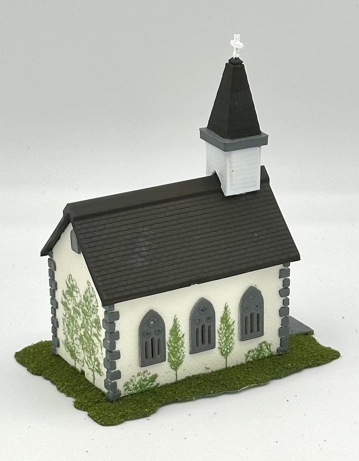 Bachmann N Scale Country Town Church Custom Painted Fully Assembled