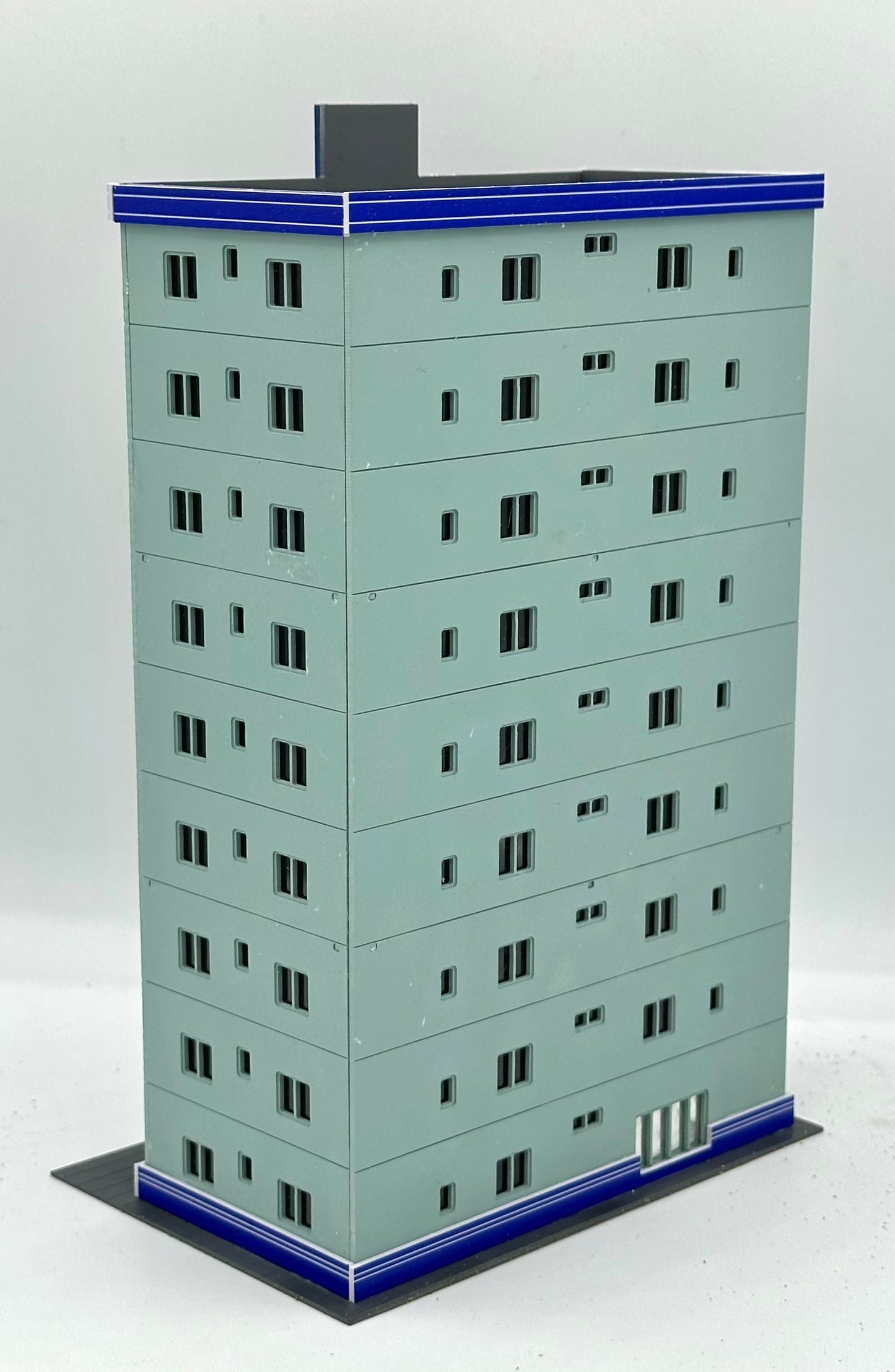 Outlands Style N Scale Custom Built/Painted 9-Story Police Station Building