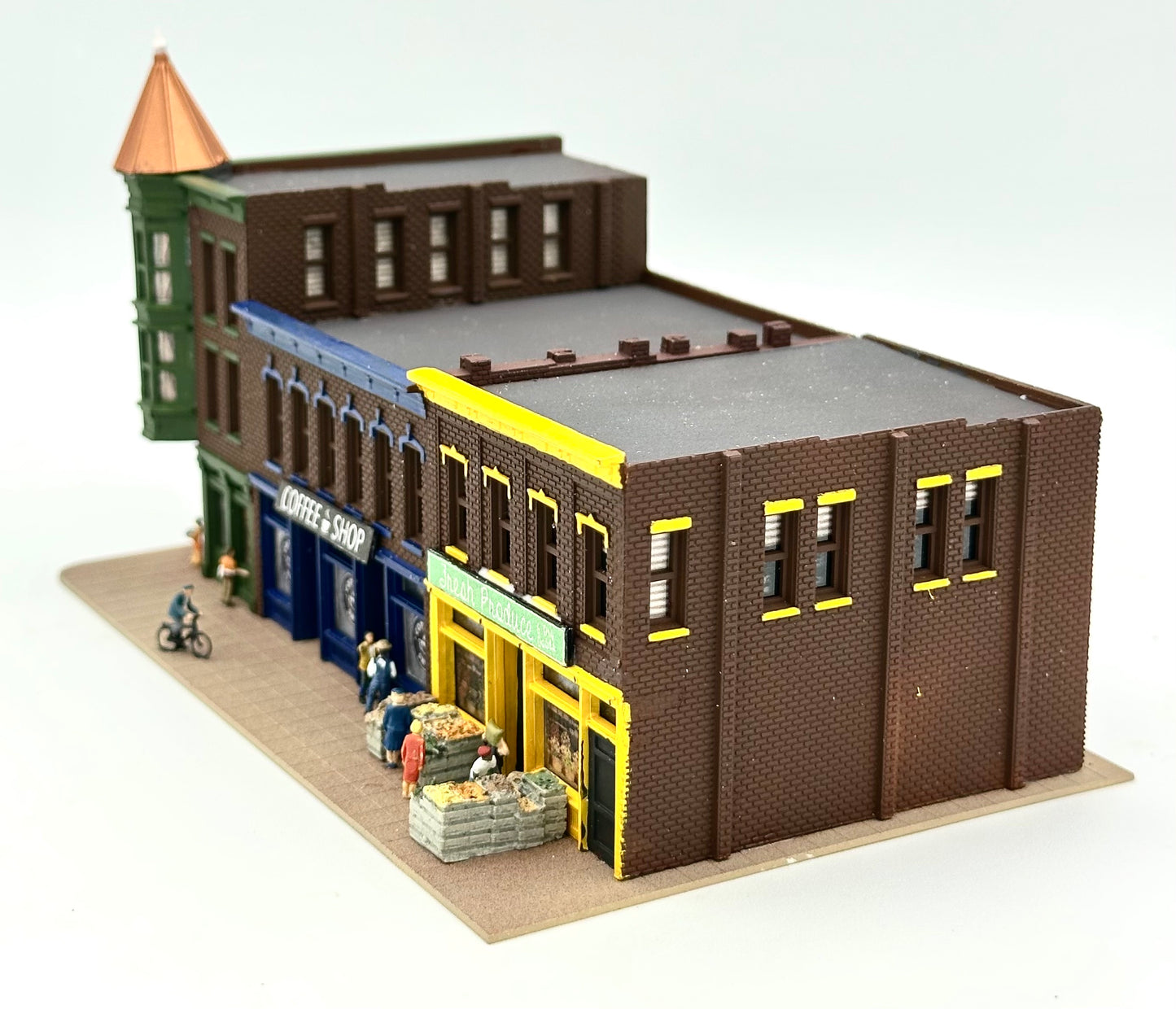 Walthers N Scale 933-3224 Custom painted Merchants Row II Downtown New Diorama
