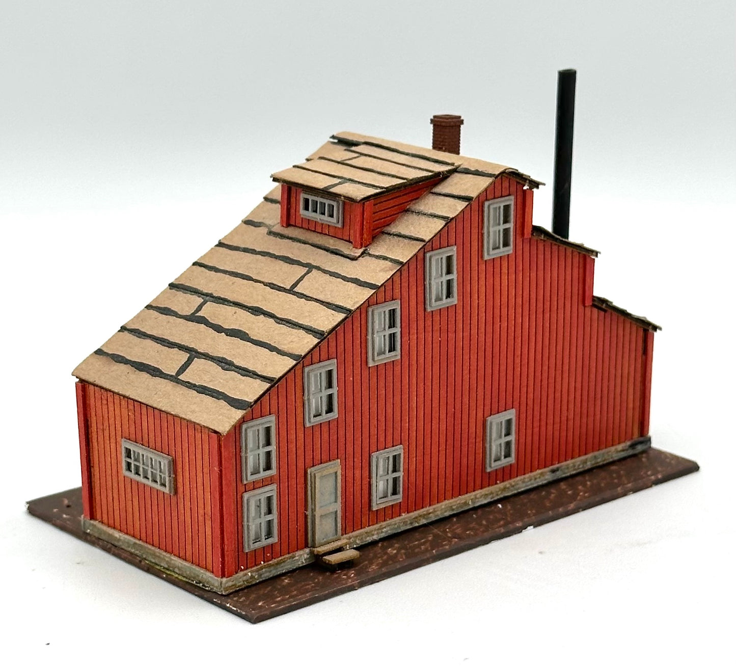 Blair Line N Scale Laser Cut Wood Custom paintedBarn/Warehouse, Lighted Fully Assembled