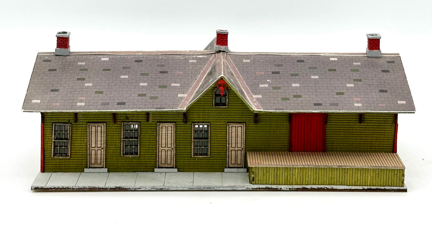 Blair Line N Scale Laser Cut Wood Custom painted Warehouse, Lighted Fully Assembled