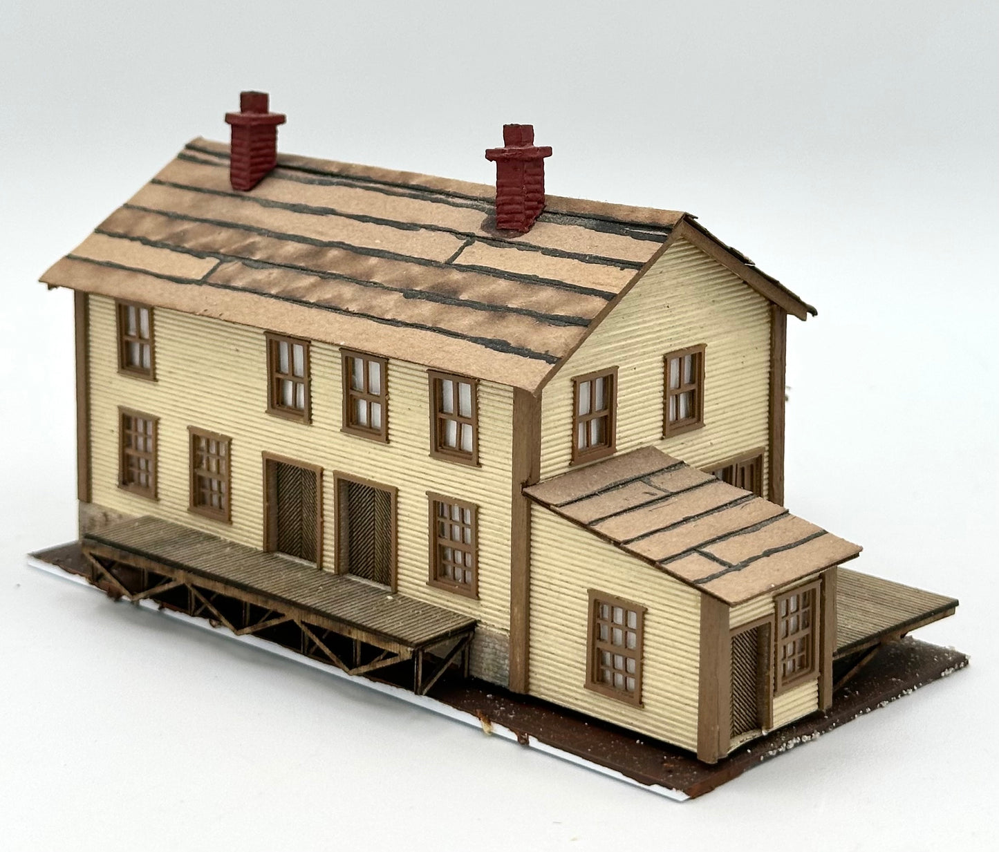 Blair Line N Scale Laser Cut Wood Custom painted Warehouse, Lighted Fully Assembled