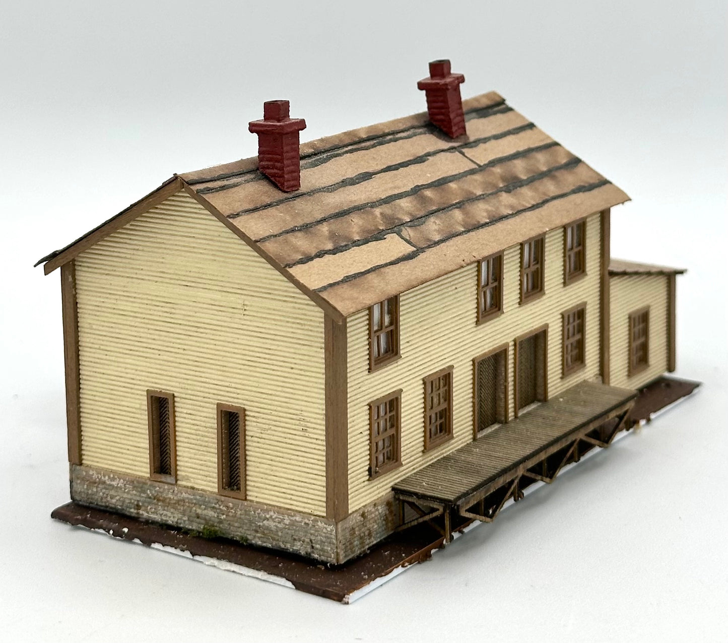 Blair Line N Scale Laser Cut Wood Custom painted Warehouse, Lighted Fully Assembled