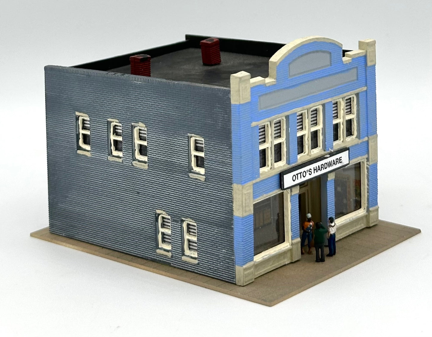 Woodland Scenics N Scale Custom Painted/Weathered "OTTO'S" Hardware Lighted Shop Interior