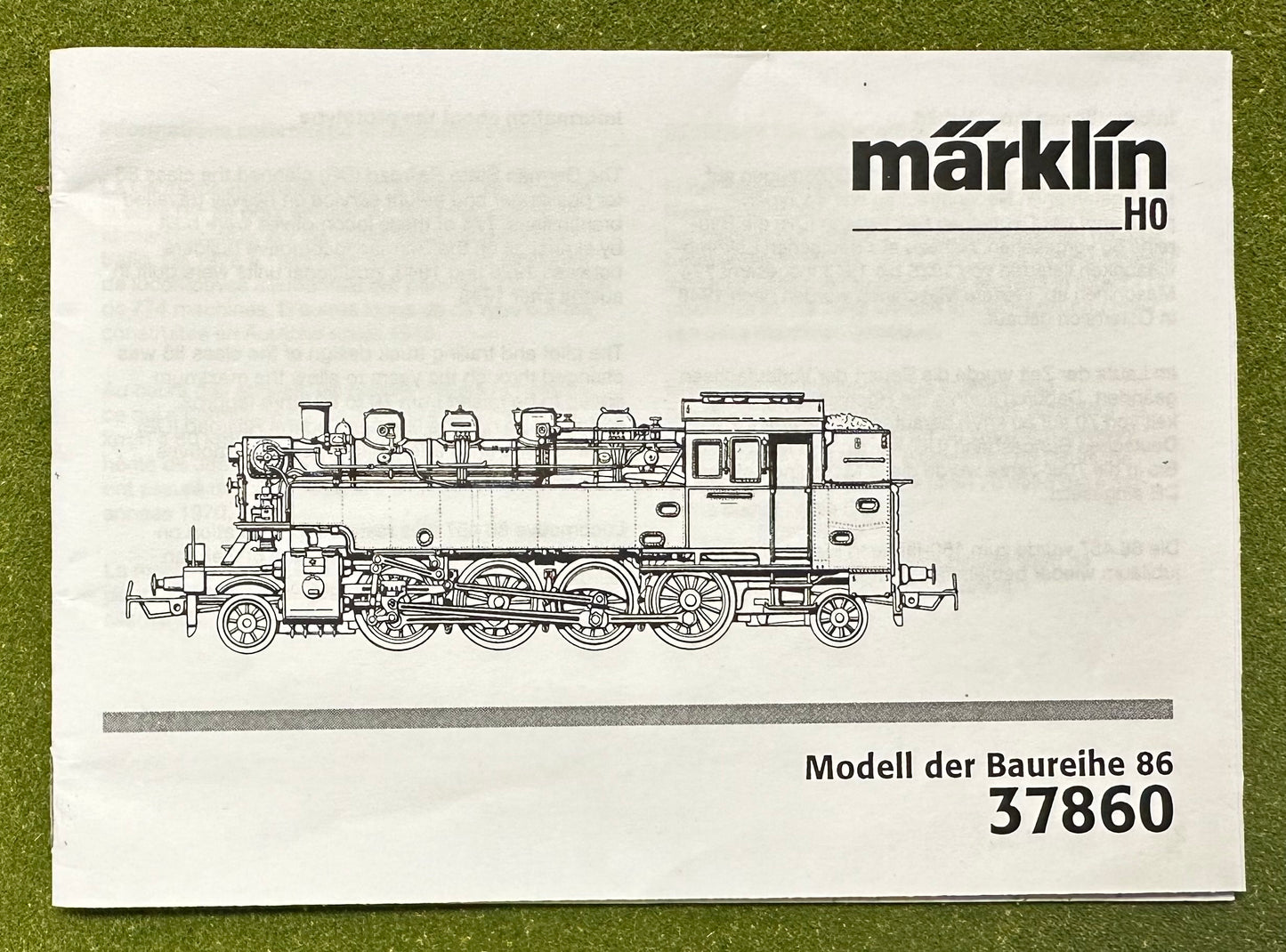 Marklin Mfx/Sound HO 37860 Rare Steam Dampflok Locomotive. 86 004