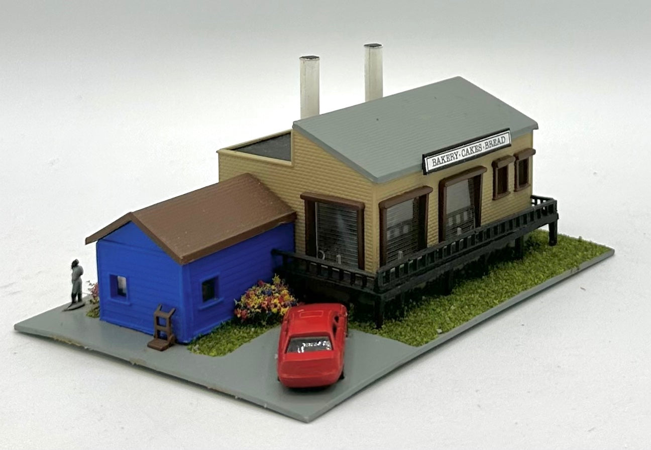 Bachmann N Scale Custom Painted, Bakery Fully Assembled