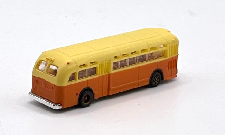 CMW N Scale Vehicle City Coach/Bus Yellow/Orange Metal.