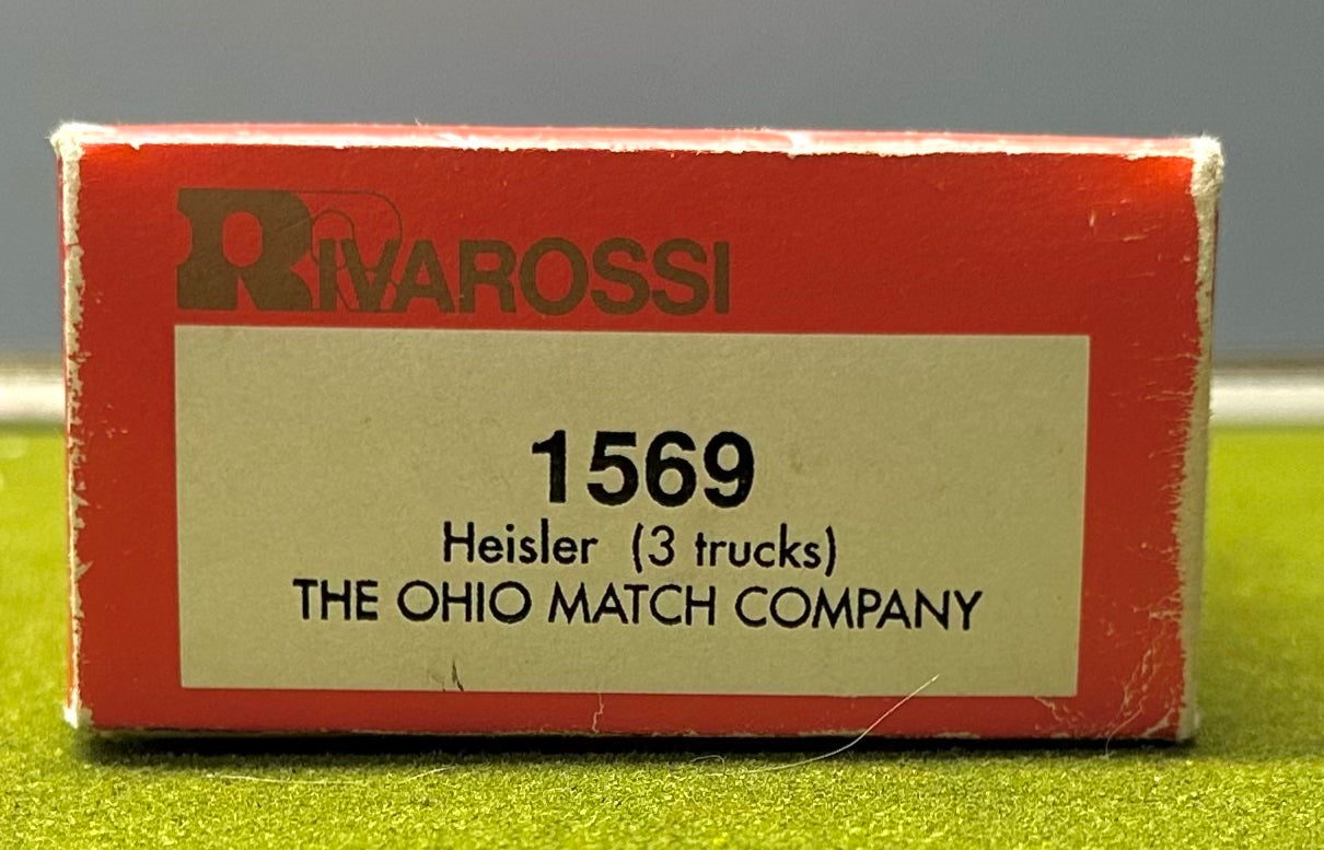 RivaRossi 1569 HO Scale Heisler 3 Truck Model, The Ohio Match Company DC Steam Locomotive