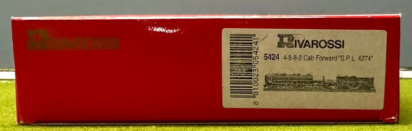 V. Rare RivaRossi 5424 HO Scale Southern Pacific Cab Forward Facing 2-8-8-2 DC Steam Locomotive