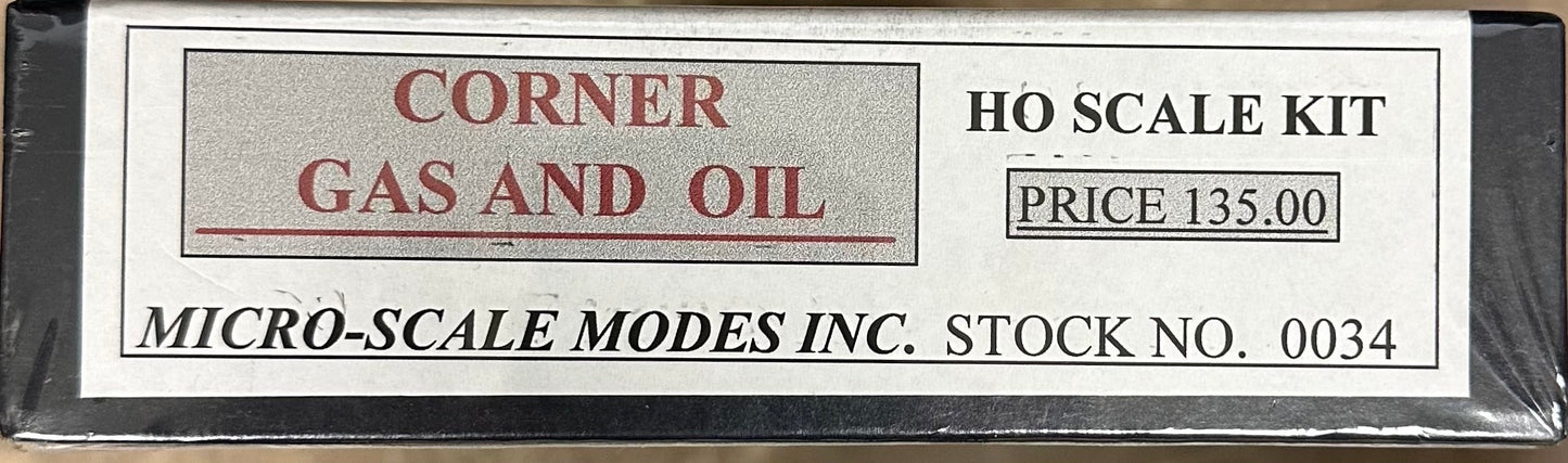 Micro-Scale Models Corner Gas & Oil HO Building Kit No. 0034,