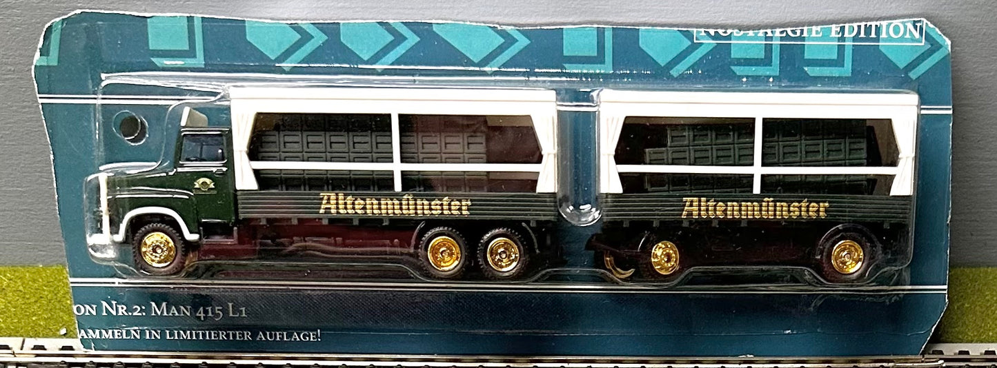 Grell HO Man Diesel Altenmunster (190mm-7.5") Truck Separate Trailer Metal Cab