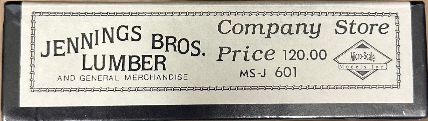 Micro-Scale Models Jenning's Lumber & General Merchandise HO Building Kit No. 601,