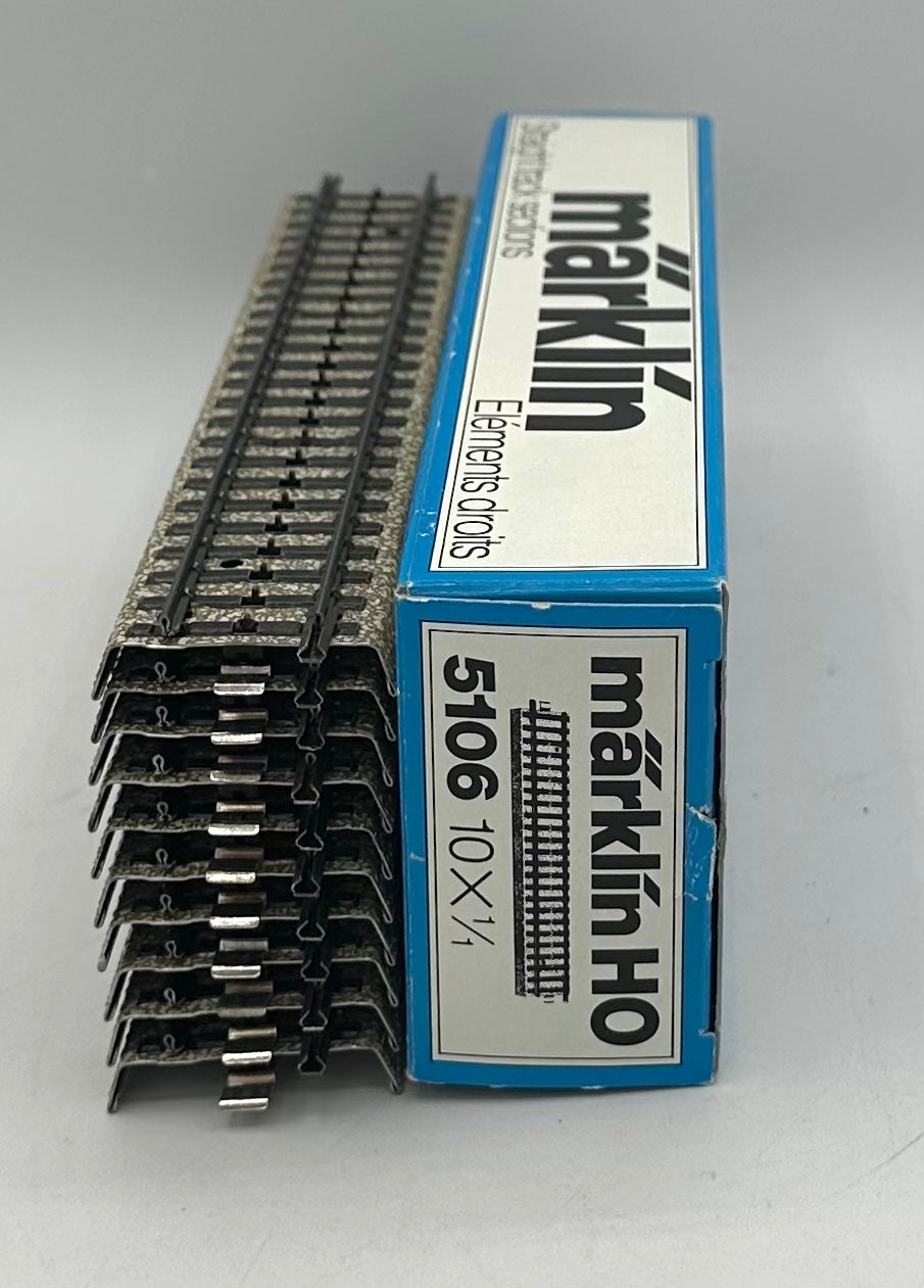 Marklin 5106 HO M Track Straight Track 7 3/8" 3-Rail AC