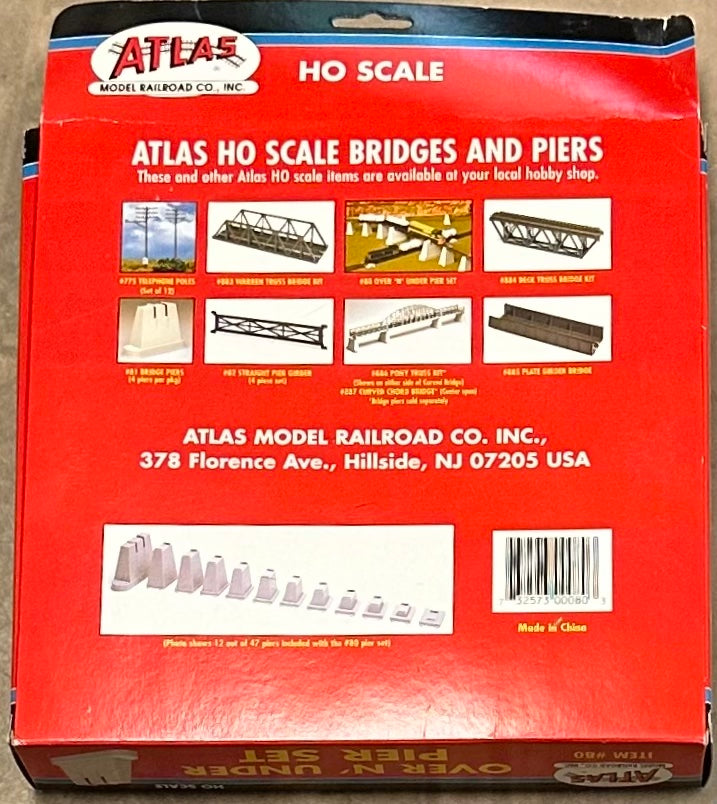 Atlas #80 HO Scale Code 83, 47 pc Over N' Under Pier Set