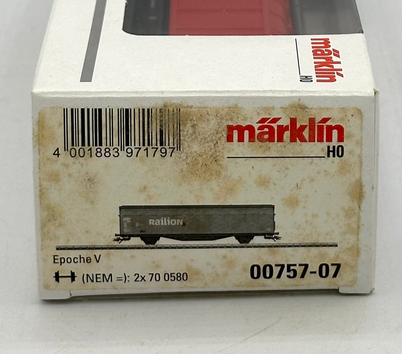 Marklin 00757-07 HO Scale DB Railion Sliding Wall Box Car
