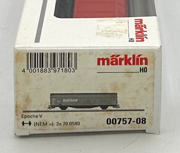 Marklin 00757-08 HO Scale DB Railion Sliding Wall Box Car