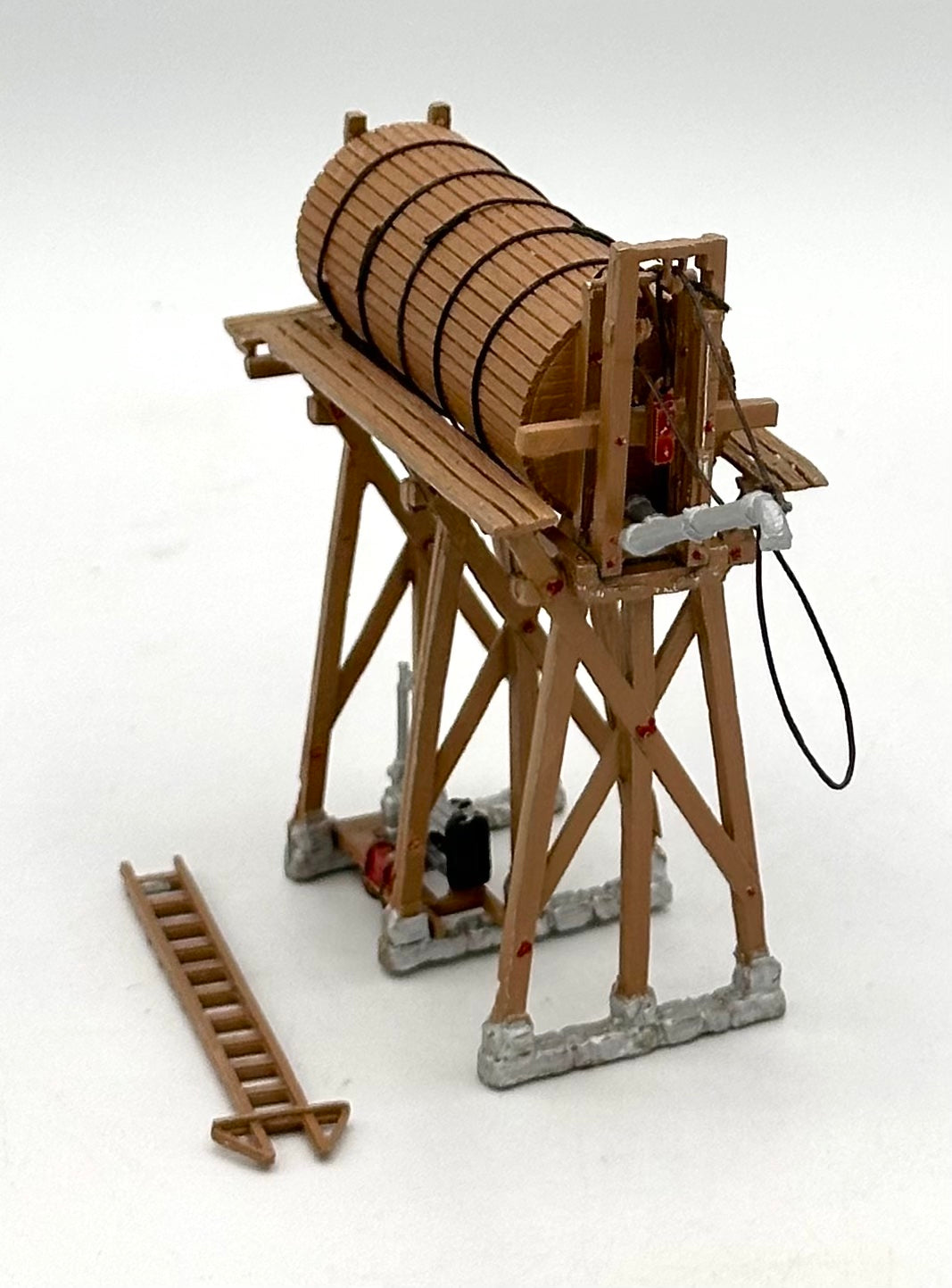 Woodland Scenics D241 HO Scale Branch Line Water Tower, Custom Painted Die Cast Fully Assembled
