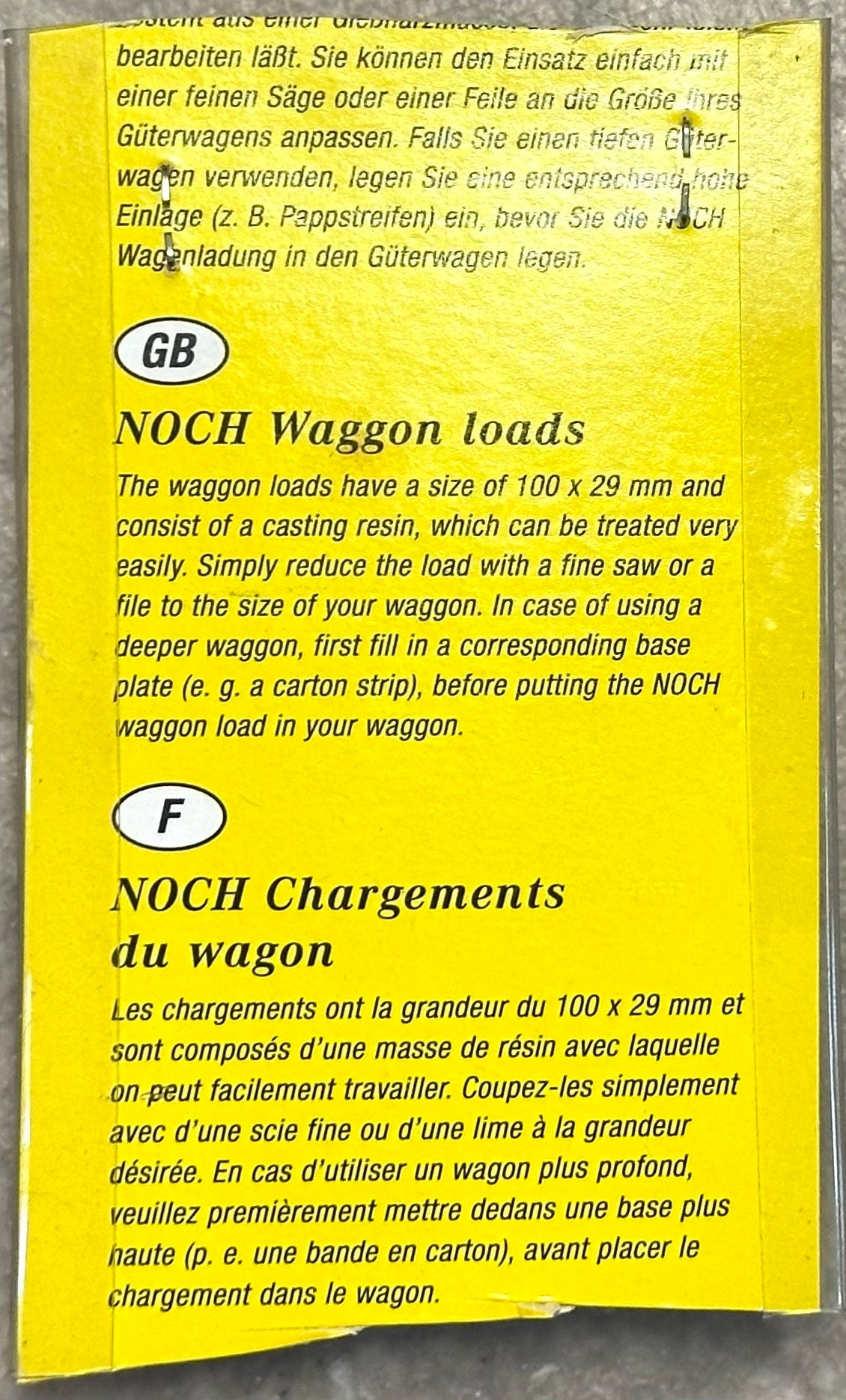 Noch HO Scale Scrap Metal/Junk Wagon Load 100mm*29mm