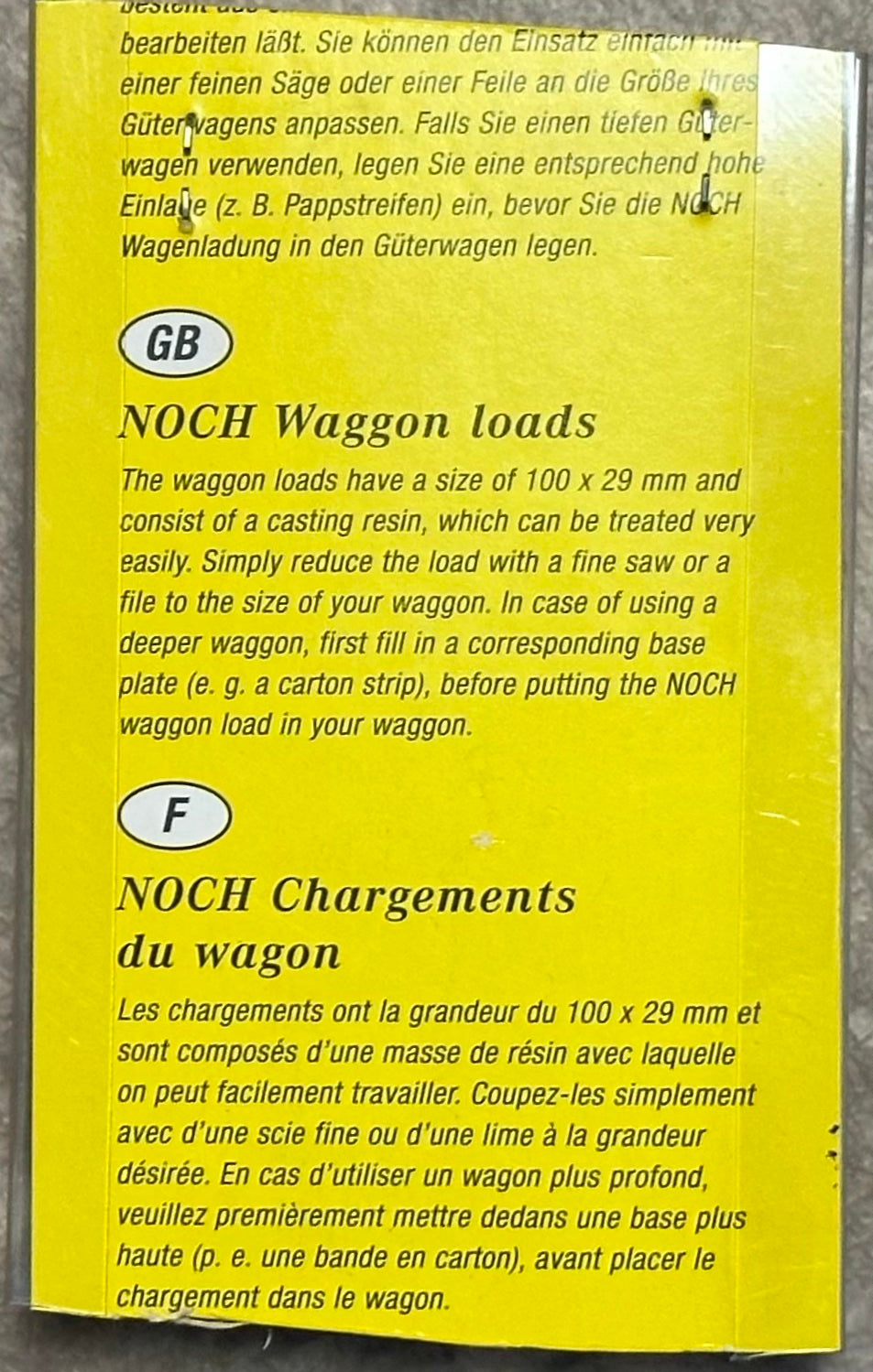 Noch HO Scale Scrap Metal/Junk Wagon Load 100mm*29mm