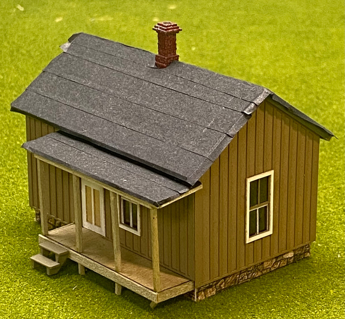HO Scale Wood Custom Built Painted Company House Fully Assembled