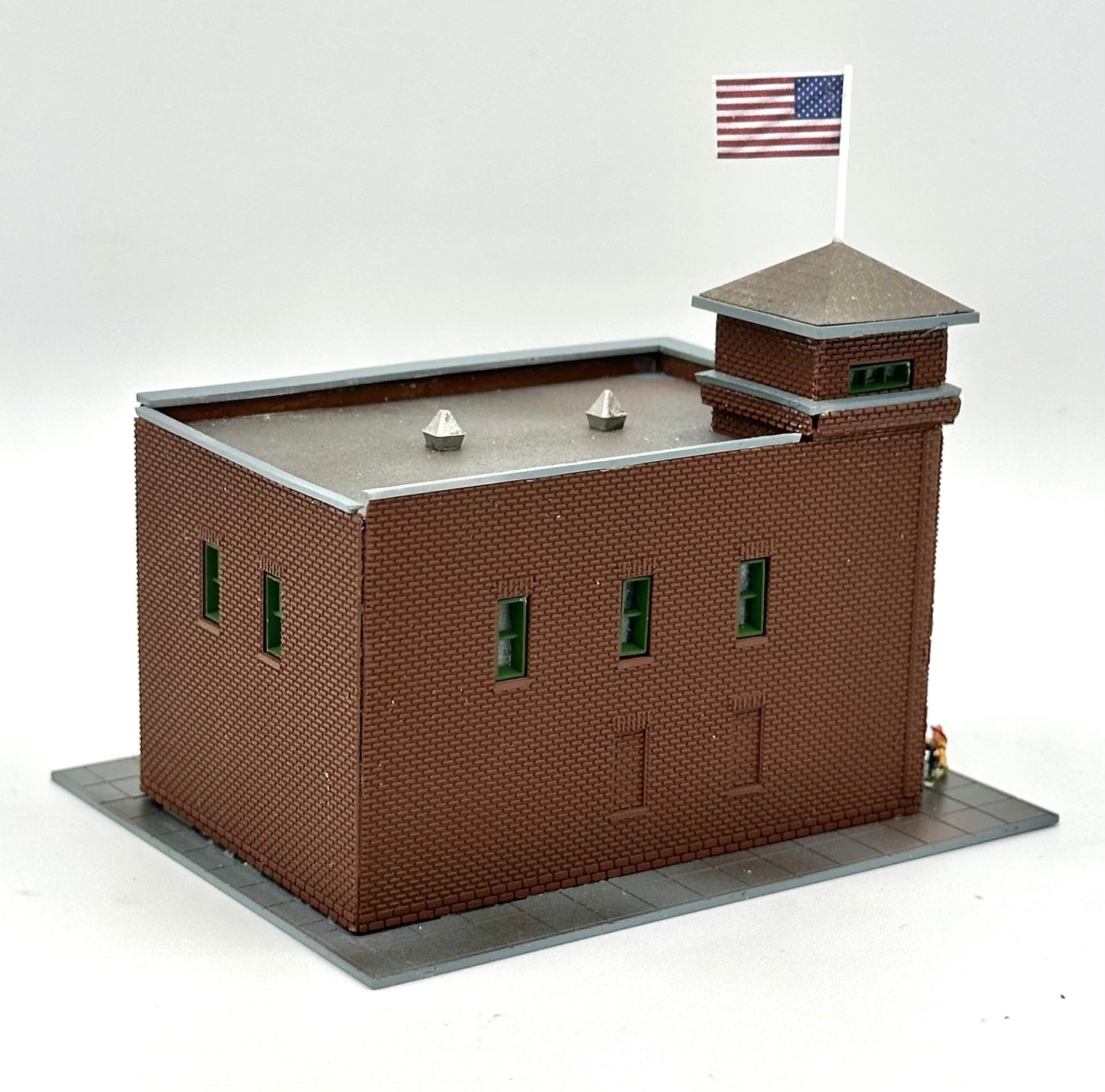 ConCor Heljan N Scale 605 Fire House Fully Assembled Lighted