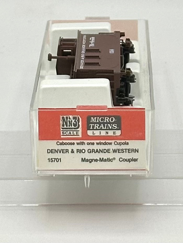 Micro Trains MTL Nn3 Narrow Gauge Denver Rio Grande Western Caboose with Window Cupola 0584