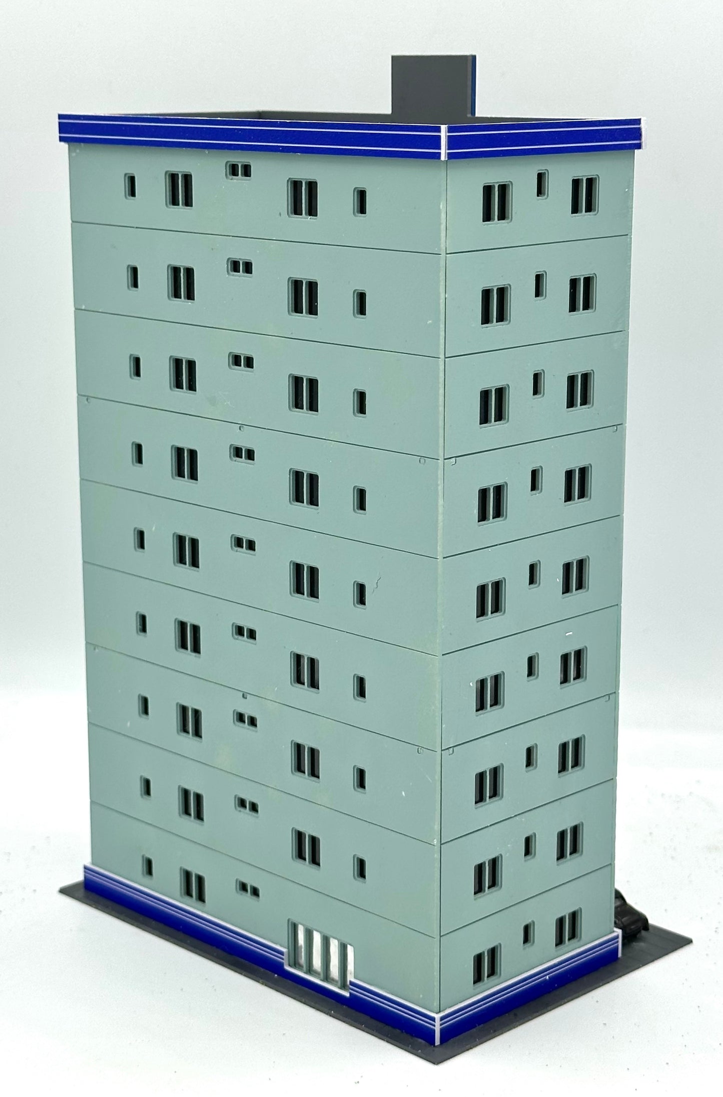 Outlands Style N Scale Custom Built/Painted 9-Story Police Station Building