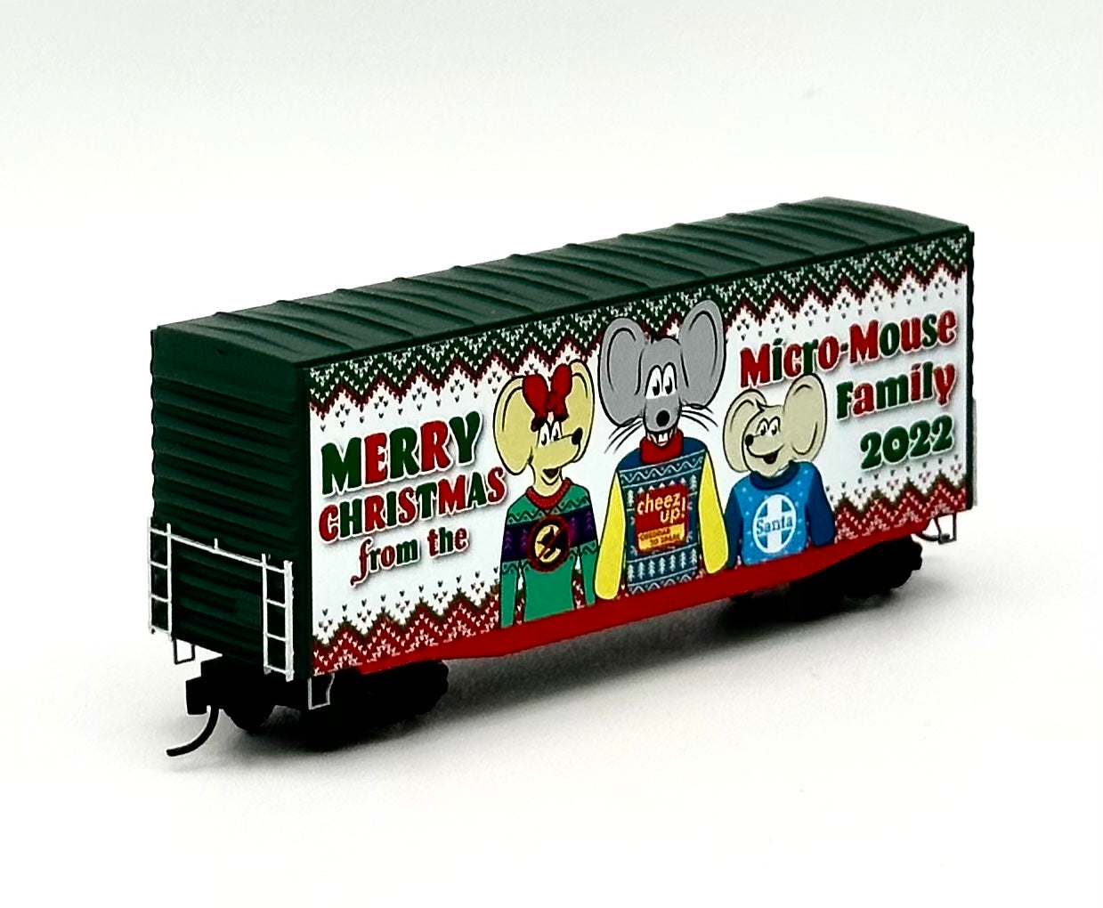 Micro Trains MTL N Scale 101 00 894 Micro Mouse 2022 Christmas 40'HC Box Car