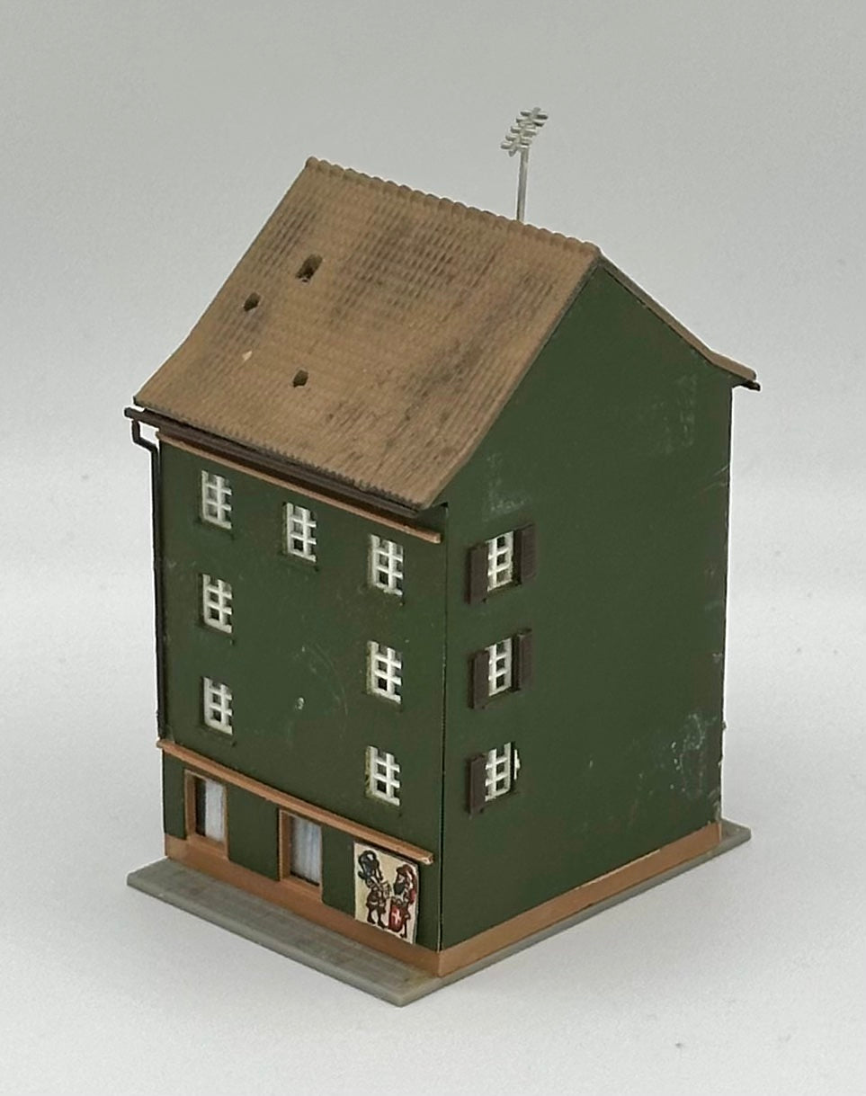 Kibri Z Scale 4-Story German Style House Fully Assembled Lighted