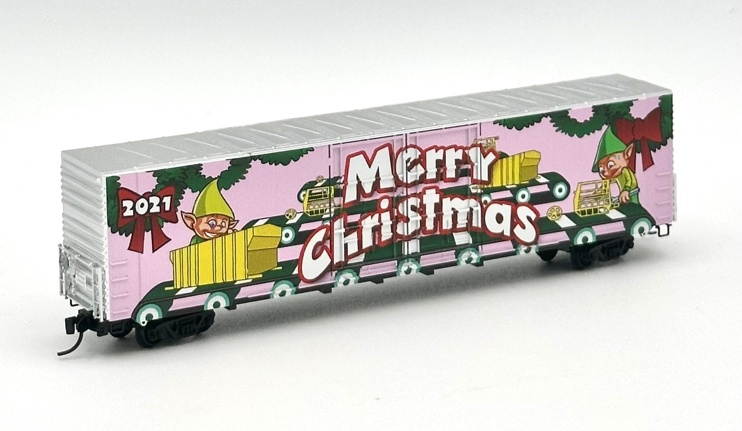 Micro Trains MTL N Scale 102 00 170 Micro Mouse 2021 Christmas 60'HC Box Car