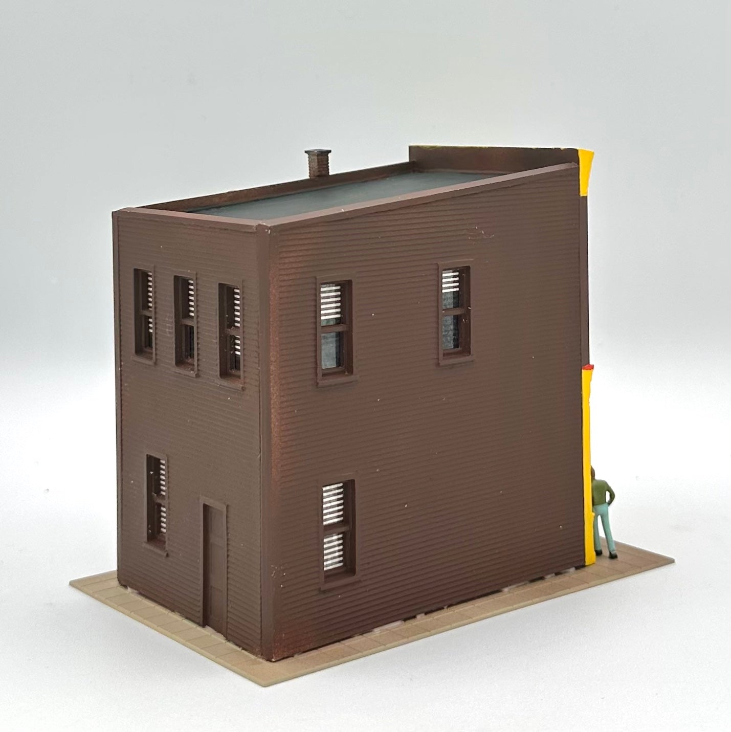 DPM HO Scale 2-Story "Burger Station" Restaurant Fully Assembled. Lighted