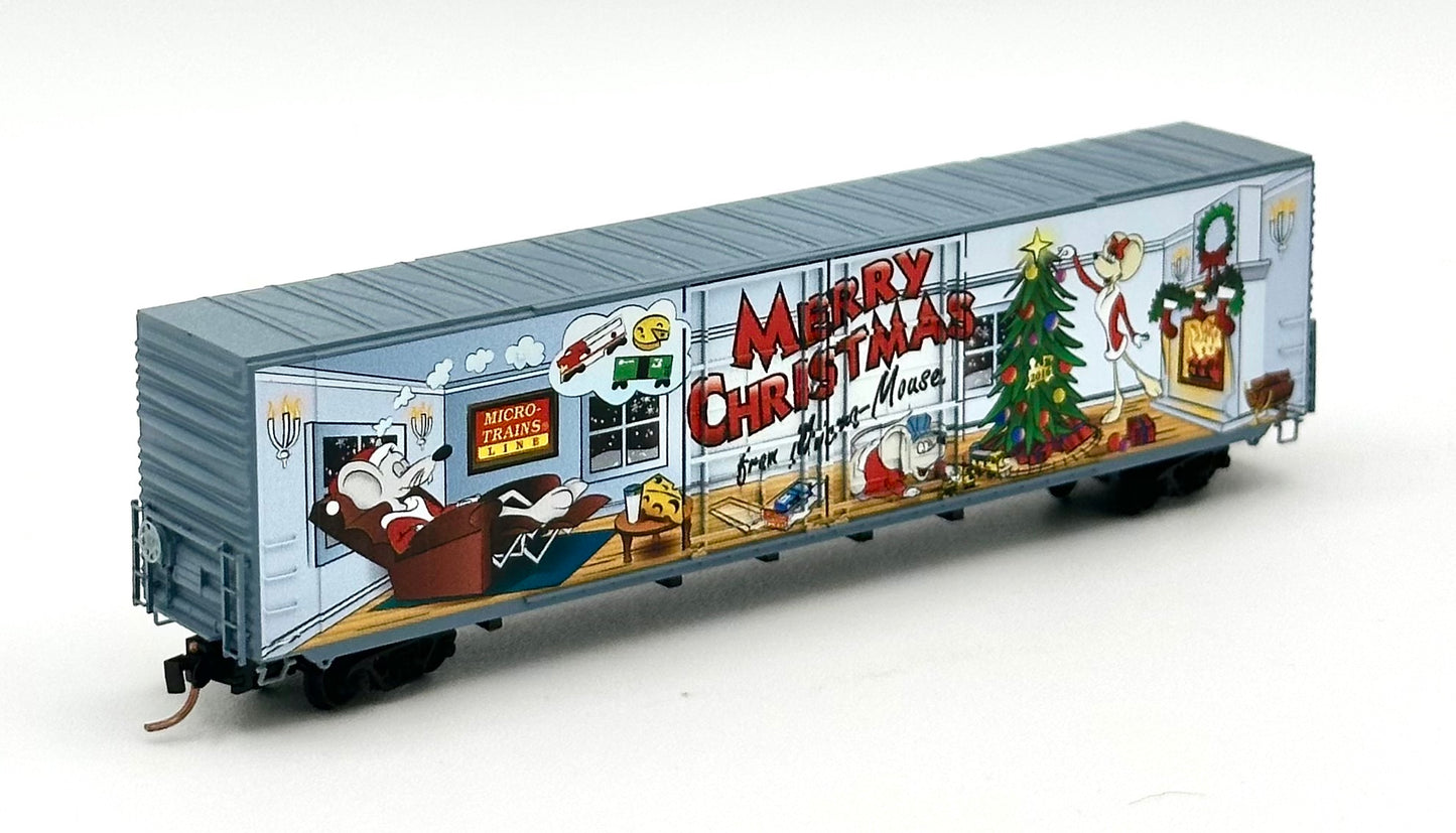 Micro Trains MTL N Scale 102 00 120 Micro Mouse 2016 Christmas 60'HC Box Car