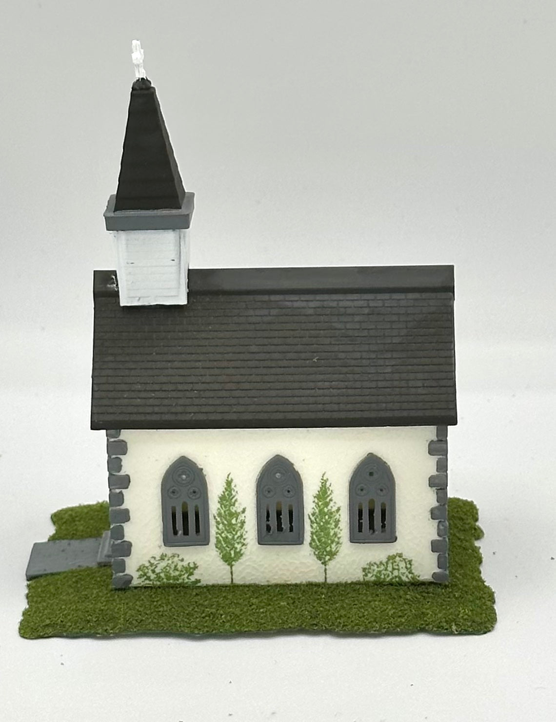 Bachmann N Scale Country Town Church Custom Painted Fully Assembled