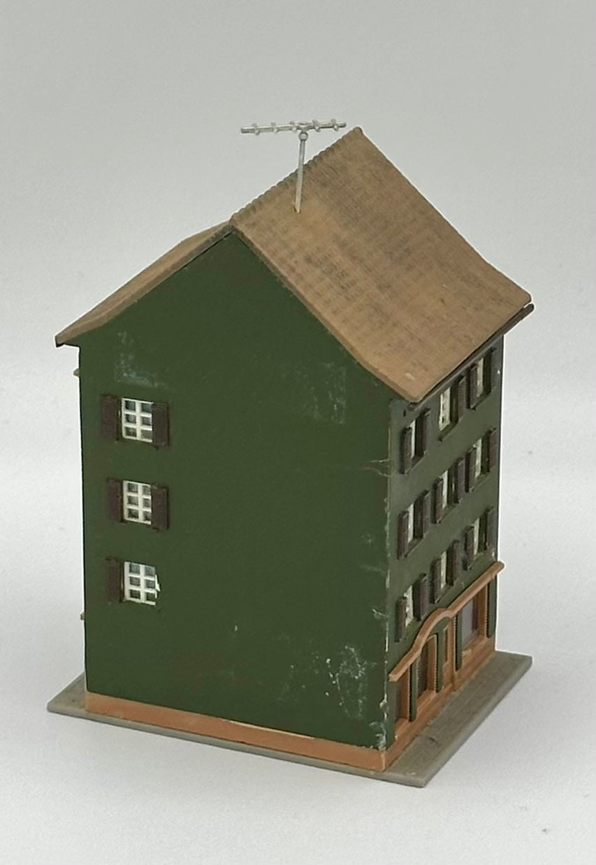 Kibri Z Scale 4-Story German Style House Fully Assembled Lighted