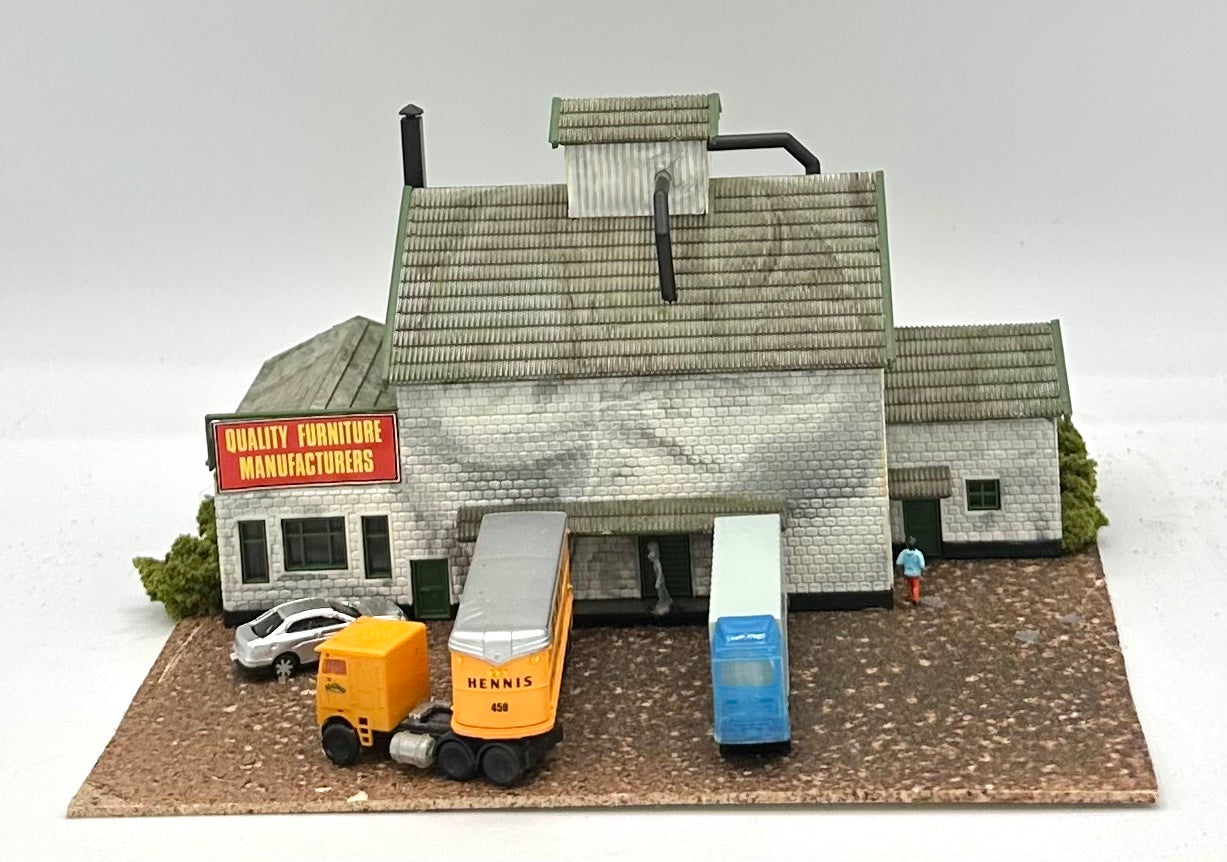N Scale;Custom Built "Quality Furniture Manfacturers" Diorama
