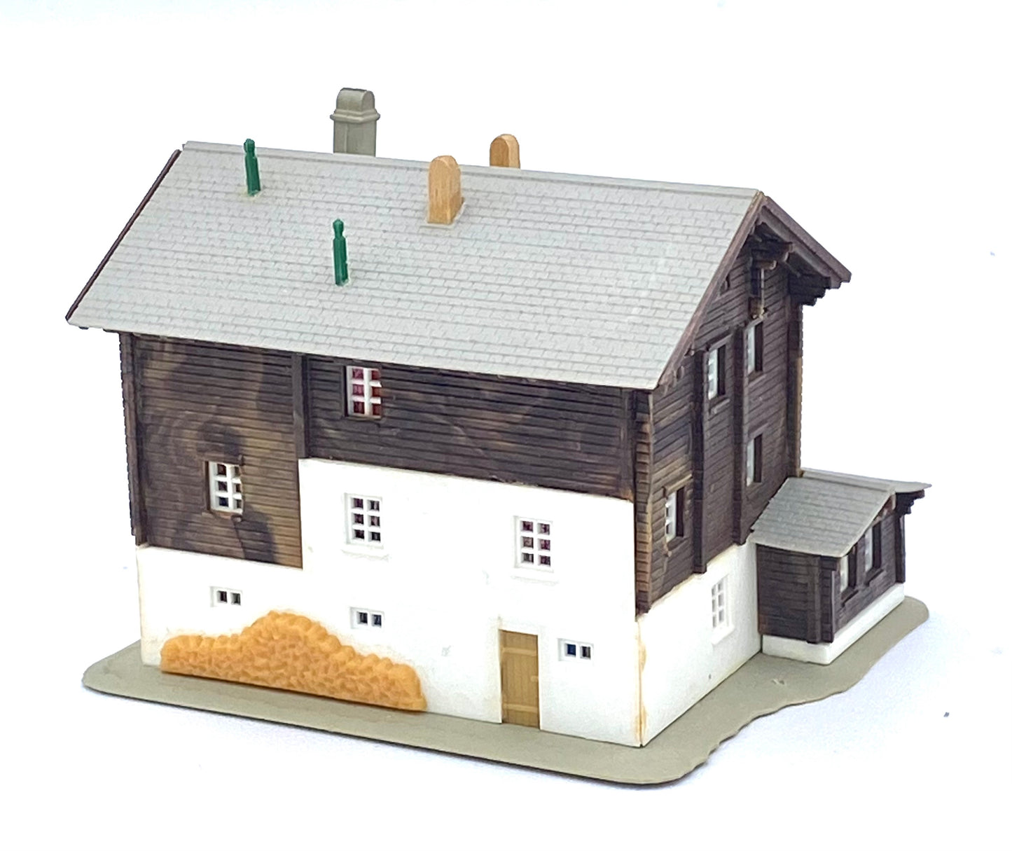 Kibri Z Scale 4-Story 1/2 Timber German/Swiss Chalet Style House Fully Assembled