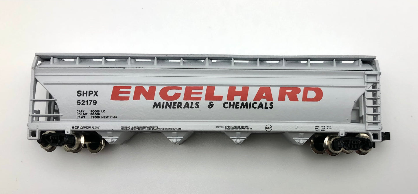 Atlas N Scale 3709 SHPX 52179 Engelhard Center Flow 4 Bay Hopper