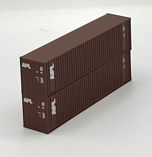 Walthers N Scale APL 40' High Cube Corrugated Containers 2 pc.