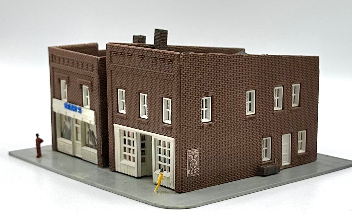 N Scale Buildings 2 Separate, 2 Story Shops , Beth's and Cafe, Fully Assembled