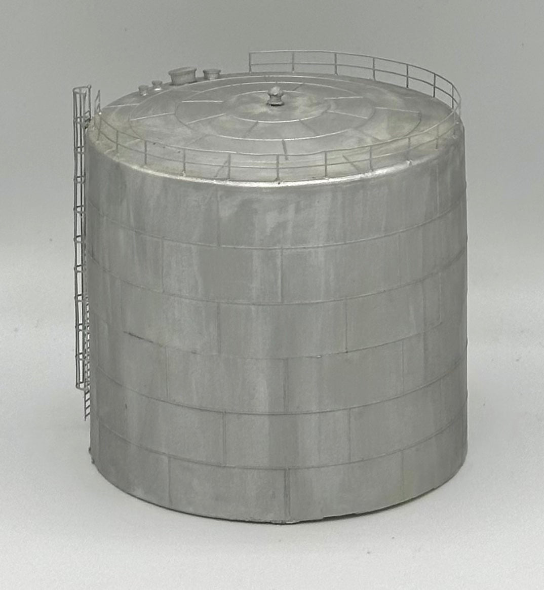 N Scale Resin Storage Tank, Metal Railing and Ladder.
