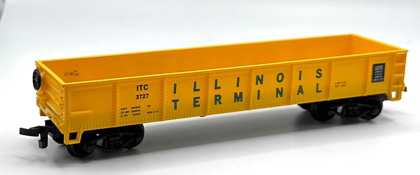 LifeLike HO Scale 21909 Illinois Terminal Steel rivet Sided Gondola ITC 3727