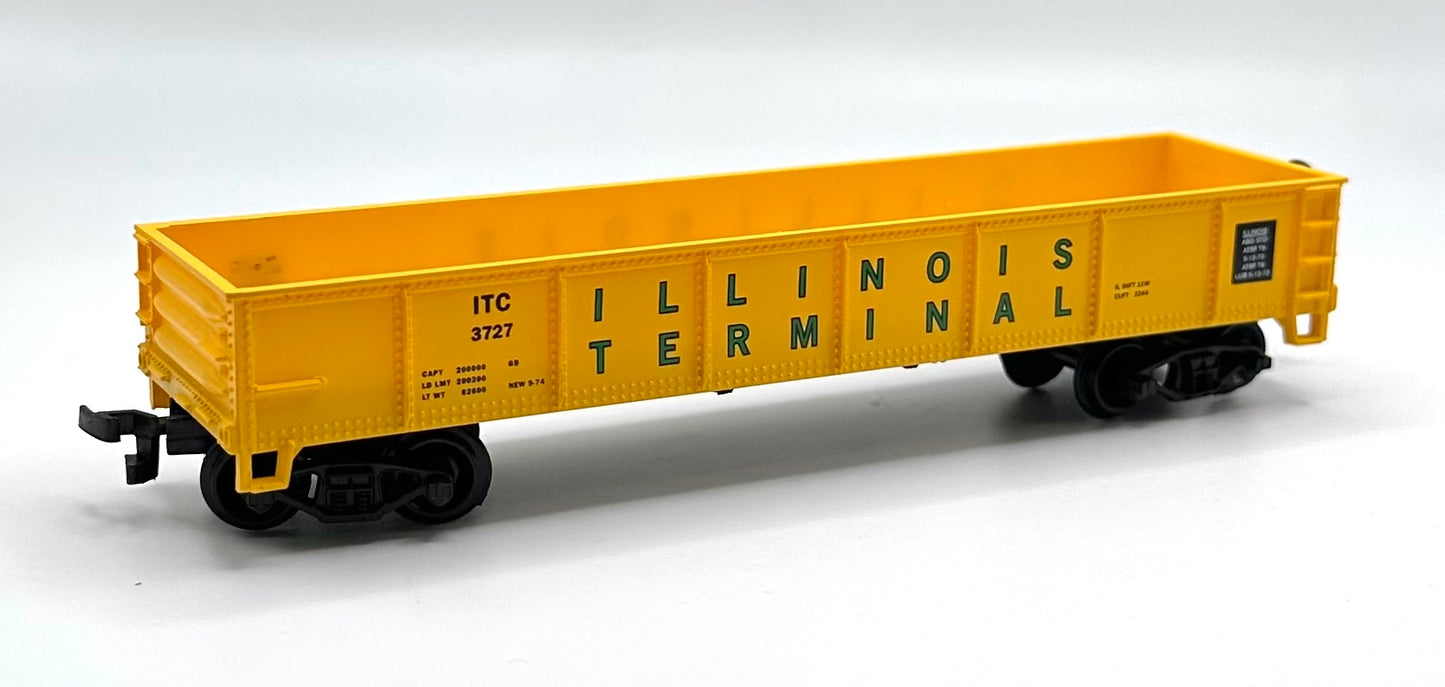 LifeLike HO Scale 21909 Illinois Terminal Steel rivet Sided Gondola ITC 3727