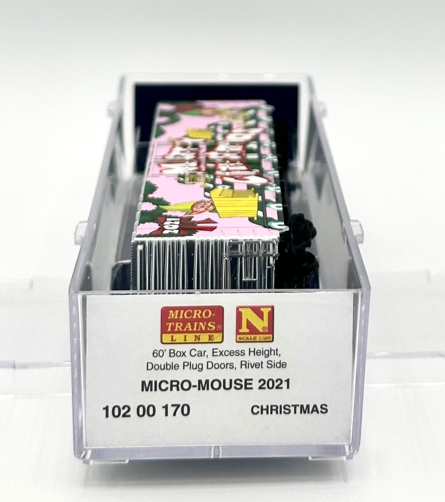Micro Trains MTL N Scale 102 00 170 Micro Mouse 2021 Christmas 60'HC Box Car