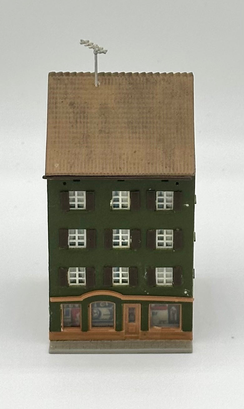 Kibri Z Scale 4-Story German Style House Fully Assembled Lighted