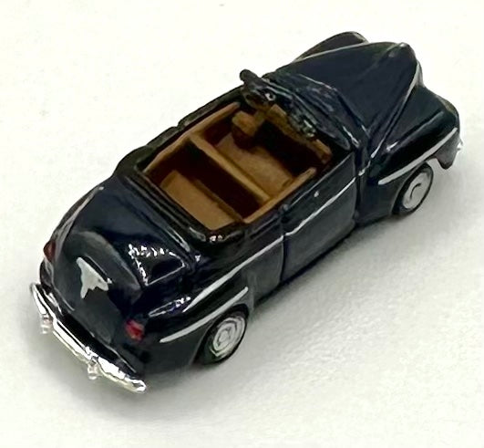 CMW N Scale Die Cast 1940's Ford Convertible Dark Blue