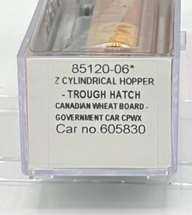 InterMountain Z Scale 85120-06 Canadian Wheat Board Government Cylindrical Hopper Trough Hatch