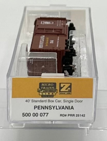 Micro Trains MTL Z Scale 500 00 077 Pennsylvania 40' Std. Box Car, Single Door